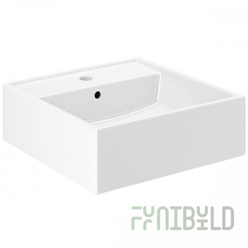 Sloan 3873026 Vitreous China Square Vessel Lavatory with Single Centerset