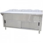Advance Tabco CPU-3 Stainless Steel Ice-Cooled Table with Undershelf Advance Tabco CPU-3 Stainless Steel Ice-Cooled Table with Undershelf