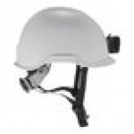 Ergodyne Skullerz 8976LED White Type 2 Class E Safety Helmet with LED Light and 6-Point Ratchet Suspension 60261