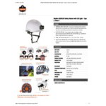 Ergodyne Skullerz 8976LED White Type 2 Class E Safety Helmet with LED Light and 6-Point Ratchet Suspension 60261