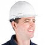 Cordova Duo Safety White Cap Style Hard Hat with 4-Point Ratchet Suspension