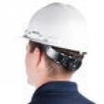 Cordova Duo Safety White Cap Style Hard Hat with 4-Point Ratchet Suspension