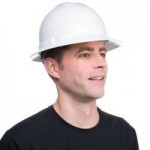 Cordova Duo Safety White Cap Style Hard Hat with 4-Point Ratchet Suspension
