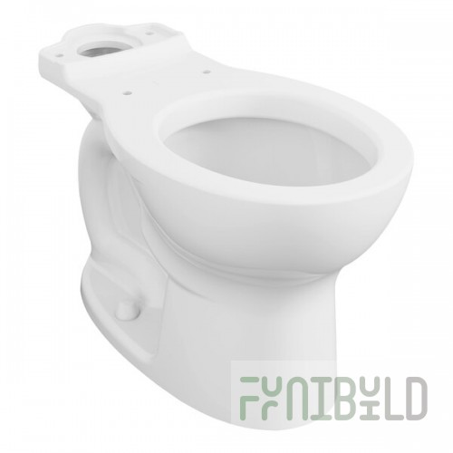 American Standard Cadet PRO 3517D101.020 White Vitreous China Floor-Mount Standard Height Round Toilet Bowl - 1.28 GPF