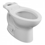 American Standard Cadet PRO 3517D101.020 White Vitreous China Floor-Mount Standard Height Round Toilet Bowl - 1.28 GPF