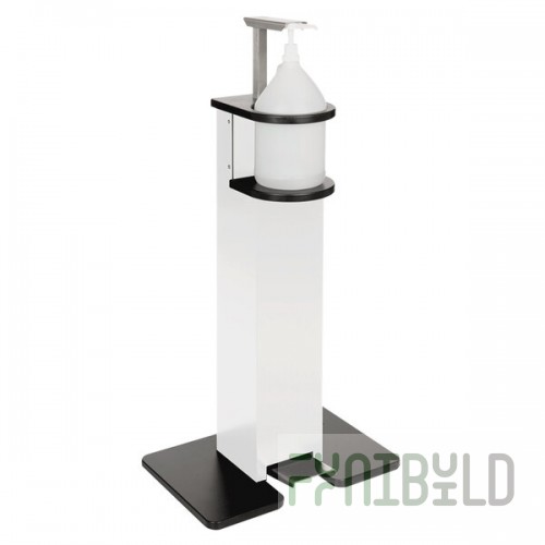 IRP 7515402 White Freestanding Hand Sanitizing Station / Dispenser with Foot Pedal