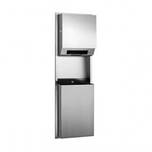 American Specialties, Inc. Simplicity 10-646924AC Recessed AC-Operated Automatic Paper Towel Dispenser with 12 Gallon Waste Receptacle American Specialties, Inc. Simplicity 10-646924AC Recessed AC-Operated Automatic Paper Towel Dispenser with 12 Gallon Waste Receptacle