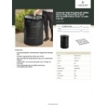 Lancaster Table & Seating 32 Gallon Heavy-Duty Round Black Steel Perforated Outdoor Trash Can with Flat Lid