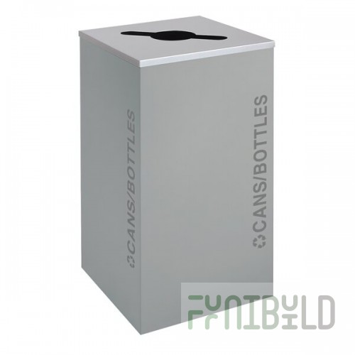 Ex-Cell Kaiser RC-KDSQ-C BT-HMG Black Tie Kaleidoscope Hammered Gray Square 24 Gallon Cans / Bottles Receptacle