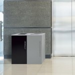 Ex-Cell Kaiser RC-KDSQ-C BT-HMG Black Tie Kaleidoscope Hammered Gray Square 24 Gallon Cans / Bottles Receptacle