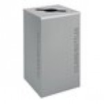 Ex-Cell Kaiser RC-KDSQ-C BT-HMG Black Tie Kaleidoscope Hammered Gray Square 24 Gallon Cans / Bottles Receptacle