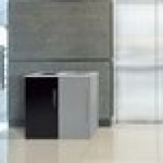 Ex-Cell Kaiser RC-KDSQ-C BT-HMG Black Tie Kaleidoscope Hammered Gray Square 24 Gallon Cans / Bottles Receptacle
