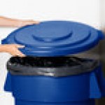 Carlisle 84105614 Bronco 55 Gallon Blue Flat Round Trash Can Lid Carlisle 84105614 Bronco 55 Gallon Blue Flat Round Trash Can Lid