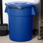 Carlisle 84105614 Bronco 55 Gallon Blue Flat Round Trash Can Lid Carlisle 84105614 Bronco 55 Gallon Blue Flat Round Trash Can Lid