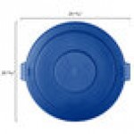 Carlisle 84105614 Bronco 55 Gallon Blue Flat Round Trash Can Lid Carlisle 84105614 Bronco 55 Gallon Blue Flat Round Trash Can Lid