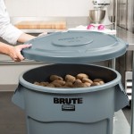 Rubbermaid® BRUTE 55 Gallon Gray Round Trash Can and Lid Rubbermaid® BRUTE 55 Gallon Gray Round Trash Can and Lid
