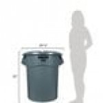 Rubbermaid® BRUTE 55 Gallon Gray Round Trash Can and Lid Rubbermaid® BRUTE 55 Gallon Gray Round Trash Can and Lid