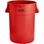 Lavex 44 Gallon Gray Round Commercial Trash Can