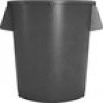 Lavex 44 Gallon Gray Round Commercial Trash Can