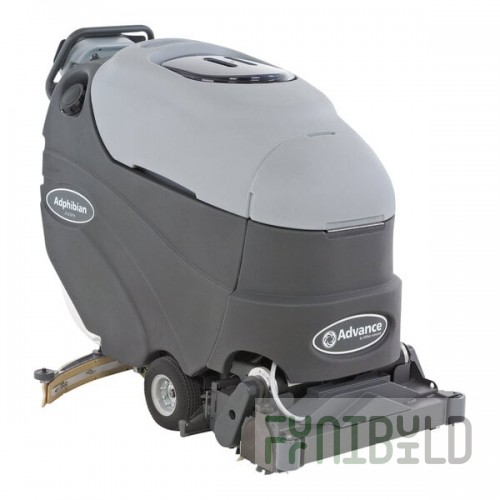 Advance Adphibian 56317011 Multi-Surface Extractor / Floor Scrubber with (4) 255 Ah AGM Batteries, Onboard Charger, and Brushes - 16 Gallon / 20 Gallon