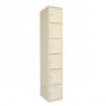 Tennsco BS6121812ASD Single Stack Six Door Sand Steel Locker - 12