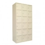 Tennsco BS6121812ASD Single Stack Six Door Sand Steel Locker - 12