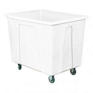 Wesco Industrial Products 272505 4 Bushel / 32 Gallon White Polyethylene Box Truck with 5