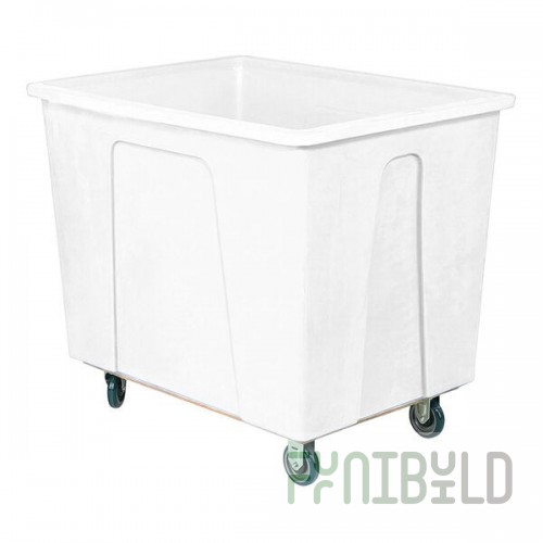 Wesco Industrial Products 272505 4 Bushel / 32 Gallon White Polyethylene Box Truck with 5