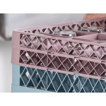 Noble Warewashing 20-Compartment Gray Full-Size Glass Rack with 2 Brown Extenders Noble Warewashing 20-Compartment Gray Full-Size Glass Rack with 2 Brown Extenders