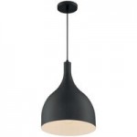 SATCO/NUVO Bellcap 1-Light Mini Pendant Light with Matte Black Finish - 120V, 60W SATCO/NUVO Bellcap 1-Light Mini Pendant Light with Matte Black Finish - 120V, 60W