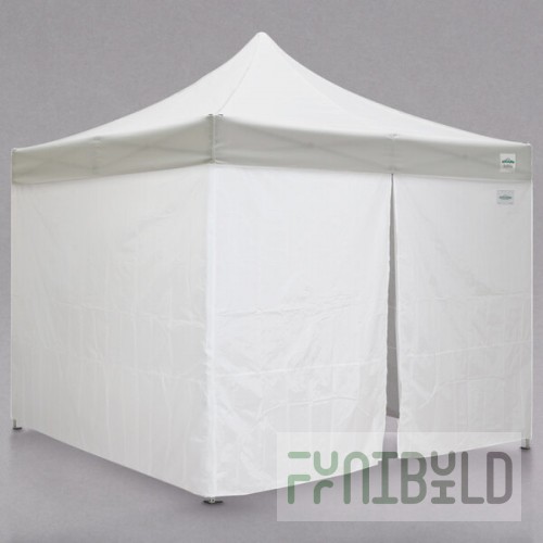 Caravan Canopy 21003306010 Displayshade 10' x 10' White Light-Duty Commercial Grade Instant Canopy Deluxe Kit with Side Walls