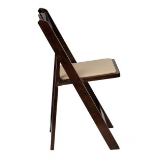 Flash Furniture Hercules Fruitwood Wood Folding Chair with Beige Vinyl Seat - 2/Case Flash Furniture Hercules Fruitwood Wood Folding Chair with Beige Vinyl Seat - 2/Case