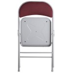 Lancaster Table & Seating Burgundy Fabric Folding Chair with Padded Seat Lancaster Table & Seating Burgundy Fabric Folding Chair with Padded Seat
