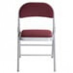 Lancaster Table & Seating Burgundy Fabric Folding Chair with Padded Seat Lancaster Table & Seating Burgundy Fabric Folding Chair with Padded Seat