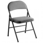 Lancaster Table & Seating Burgundy Fabric Folding Chair with Padded Seat Lancaster Table & Seating Burgundy Fabric Folding Chair with Padded Seat