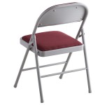 Lancaster Table & Seating Burgundy Fabric Folding Chair with Padded Seat Lancaster Table & Seating Burgundy Fabric Folding Chair with Padded Seat