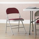 Lancaster Table & Seating Burgundy Fabric Folding Chair with Padded Seat Lancaster Table & Seating Burgundy Fabric Folding Chair with Padded Seat