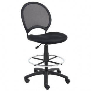 Boss B16215 Black Mesh Drafting Stool Boss B16215 Black Mesh Drafting Stool