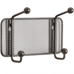 Safco 6401BL Onyx Steel Mesh Two-Peg Coat Hook / Wall Rack Safco 6401BL Onyx Steel Mesh Two-Peg Coat Hook / Wall Rack
