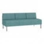 Lesro Luxe Lounge Series Patriot Plus Sea Vinyl 3-Seat Sofa with Steel Legs Lesro Luxe Lounge Series Patriot Plus Sea Vinyl 3-Seat Sofa with Steel Legs