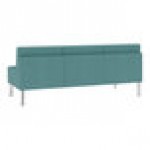 Lesro Luxe Lounge Series Patriot Plus Sea Vinyl 3-Seat Sofa with Steel Legs Lesro Luxe Lounge Series Patriot Plus Sea Vinyl 3-Seat Sofa with Steel Legs
