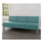 Lesro Luxe Lounge Series Patriot Plus Sea Vinyl 3-Seat Sofa with Steel Legs Lesro Luxe Lounge Series Patriot Plus Sea Vinyl 3-Seat Sofa with Steel Legs