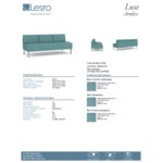 Lesro Luxe Lounge Series Patriot Plus Sea Vinyl 3-Seat Sofa with Steel Legs Lesro Luxe Lounge Series Patriot Plus Sea Vinyl 3-Seat Sofa with Steel Legs