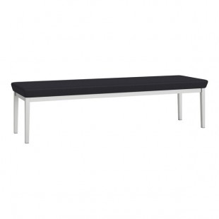 Lesro Lenox Steel Patriot Plus Black Vinyl 3-Seat Bench Lesro Lenox Steel Patriot Plus Black Vinyl 3-Seat Bench