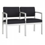 Lesro Lenox Steel Patriot Plus Black Vinyl 3-Seat Bench