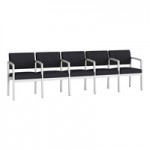 Lesro Lenox Steel Patriot Plus Black Vinyl 3-Seat Bench