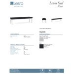 Lesro Lenox Steel Patriot Plus Black Vinyl 3-Seat Bench