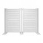 Mod-Fence Mod-Privacy 6' x 20' White Privacy Fence Kit with 5 Fence Panels and 6 Fence Posts