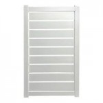 Mod-Fence Mod-Privacy 6' x 20' White Privacy Fence Kit with 5 Fence Panels and 6 Fence Posts