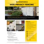 Mod-Fence Mod-Privacy 6' x 20' White Privacy Fence Kit with 5 Fence Panels and 6 Fence Posts